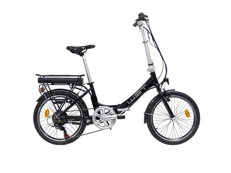 Bicicleta Eléctrica WST 20 Pulgadas Plegable Negro